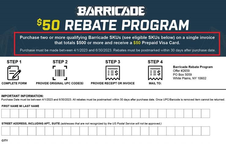 Rebates – CustomerIssues